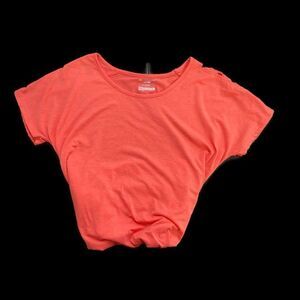 Tek Gear coral short sleeve top with cage cutouts